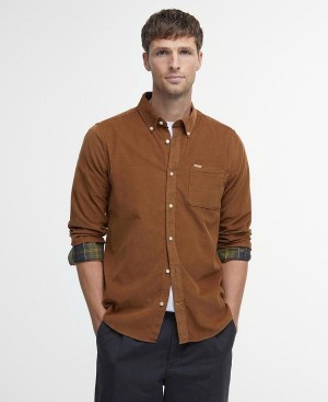 Barbour Ramsey Tailored Fit Shirt Russet Brown | BABO87791