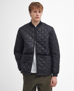 Barbour Re-engineered Liddesdale Quilted Bomber Jacket Black | BABO87395