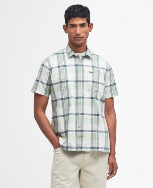 Barbour Rosewell Regular Short-sleeved Shirt Classic Green | BABO87778