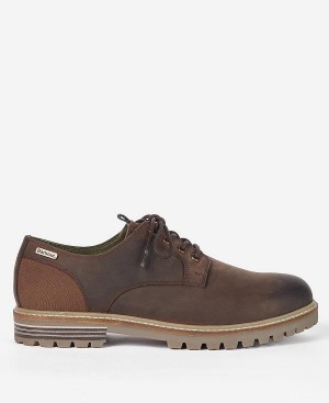 Barbour Sandstone Derby Shoes Classic Brown | BABO88909