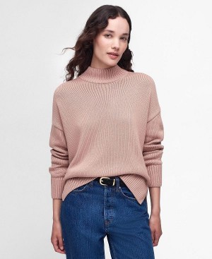 Barbour Sandy Knitted Jumper Mahogany Rose | BABO89666