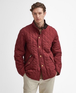 Barbour Shoveler Quilted Jacket Red | BABO87372