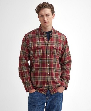 Barbour Singsby Thermo Weave Long-sleeved Shirt Red | BABO87887