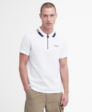 Barbour Smith Short-sleeved Polo Shirt Bright White | BABO88183