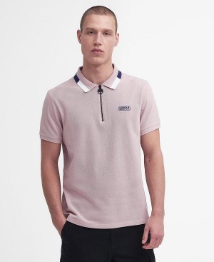 Barbour Smith Short-sleeved Polo Shirt Dusk Pink | BABO88186