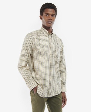 Barbour Sp Tattersall Shirt Navy/Olive | BABO87917