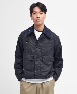 Barbour Spey Slim Wax Jacket Classic Navy | BABO87198