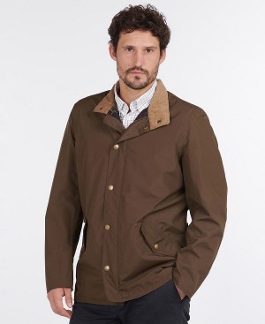 Barbour Spoonbill Waterproof Jacket Dark Olive | BABO87404