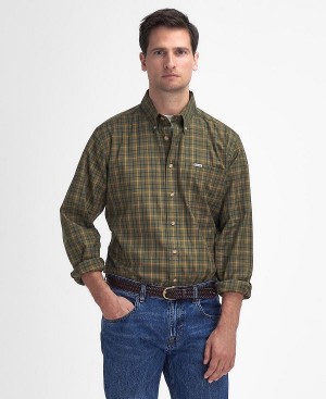 Barbour Sporting Regular Long-sleeved Shirt Green | BABO87916