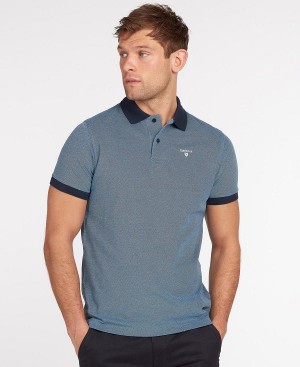 Barbour Sports Polo Mix Shirt Navy | BABO88036