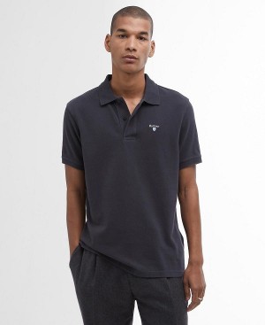 Barbour Sports Polo Shirt Cool Blue | BABO88148