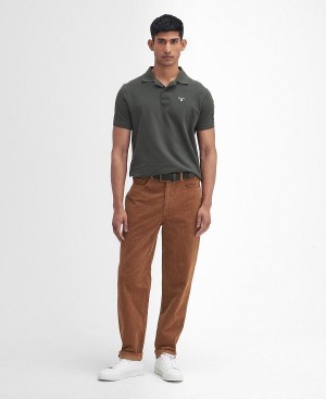 Barbour Stretch Cord Regular Trousers Yellow | BABO88819