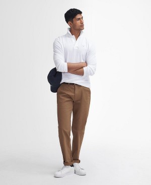 Barbour Suede Sateen Tailored Trousers Beige | BABO88803