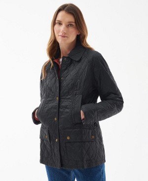 Barbour Summer Beadnell Quilted Jacket Black | BABO89302