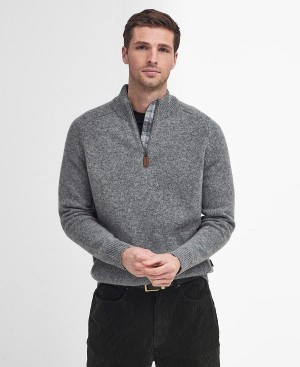 Barbour Talder Half-zip Jumper Grey | BABO88676