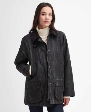 Barbour Tartan Ashby Waxed Jacket Dark Classic | BABO89205