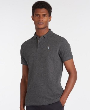 Barbour Tartan Pique Polo Shirt Niagara Mist | BABO88161