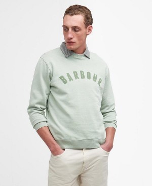 Barbour Terra Dye Logo Sweatshirt Sea Foam | BABO88460