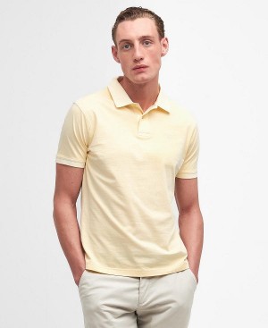 Barbour Terra Dye Short-sleeved Polo Shirt Yellow | BABO88168