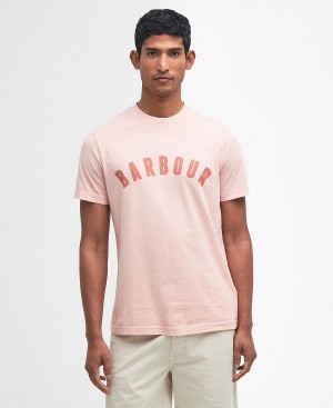 Barbour Terra Dye T-shirt Pink Mist | BABO88340