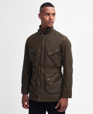 Barbour Tourer Slim International Waxed Jacket Beech | BABO87193