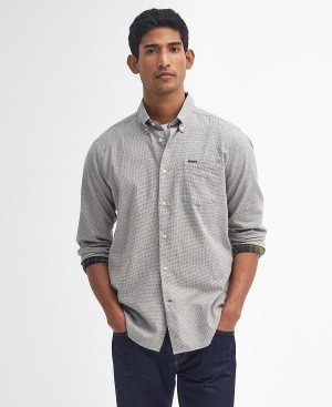 Barbour Turner Tailored Long-sleeved Shirt Green | BABO87816