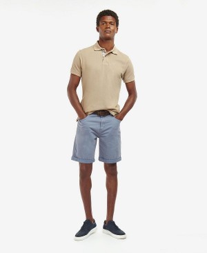 Barbour Twill Shorts Washed Blue | BABO88739