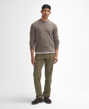 Barbour Washed Stretch Tailored Trousers Green | BABO88815