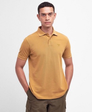 Barbour Washed-out Sports Polo Shirt Cumin | BABO88086