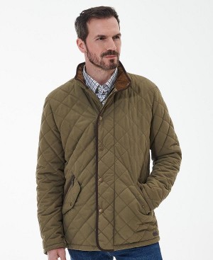 Barbour Waterproof Shoveler Quilted Jacket Clay | BABO87365