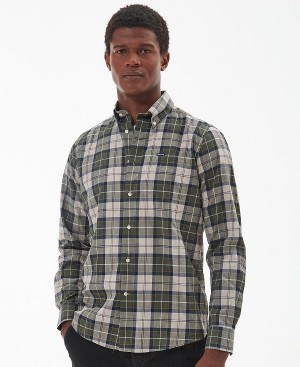 Barbour Wetheram Tailored Fit Shirt Forest Mist | BABO87847