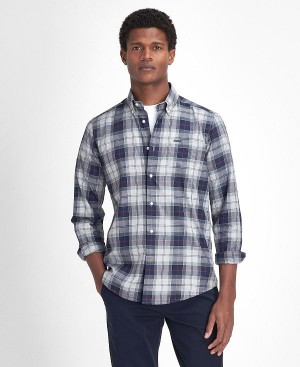 Barbour Wetheram Tailored Long-sleeved Shirt Blue | BABO87845