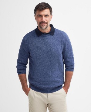 Barbour Whitfield Crew Neck Jumper Classic Navy | BABO88613