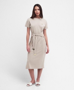 Barbour Whitson Midi Dress Oatmeal | BABO89596