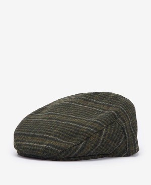 Barbour Wilkin Flat Cap Olive Check | BABO89017