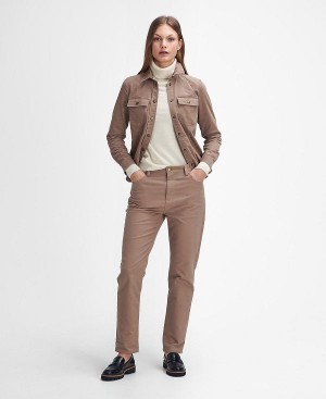 Barbour Willows Slim Trousers Sand Dune | BABO89846