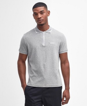 Barbour Wilton Terry Short-sleeved Polo Shirt Grey Marl | BABO88198