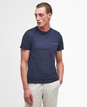 Barbour Woodchurch T-shirt Navy | BABO88372