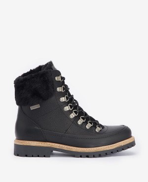 Barbour Woodside Hiker Boots Classic Black | BABO89879