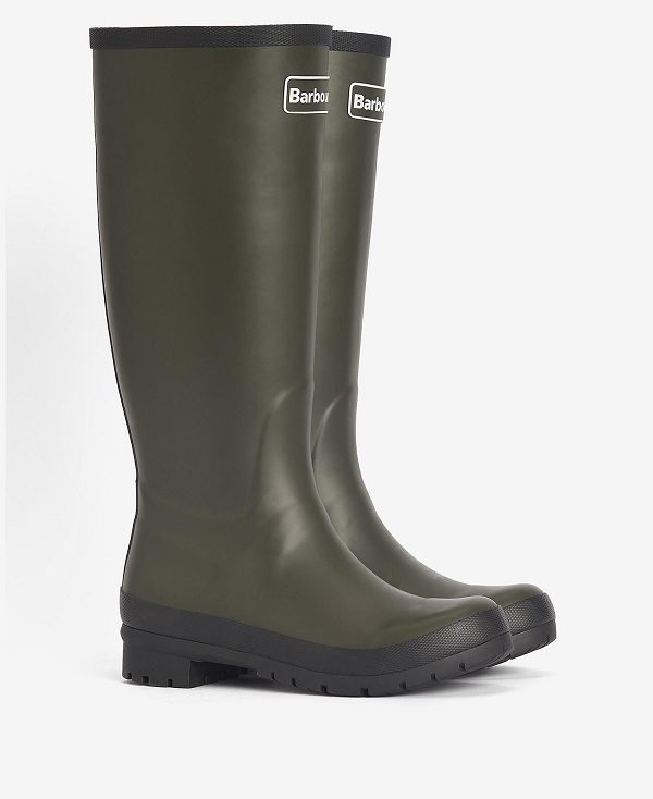 Barbour Abbey Wellington Boots Olive | BABO89915