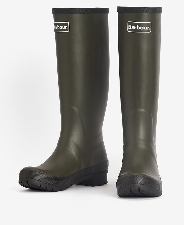 Barbour Abbey Wellington Boots Olive | BABO89915