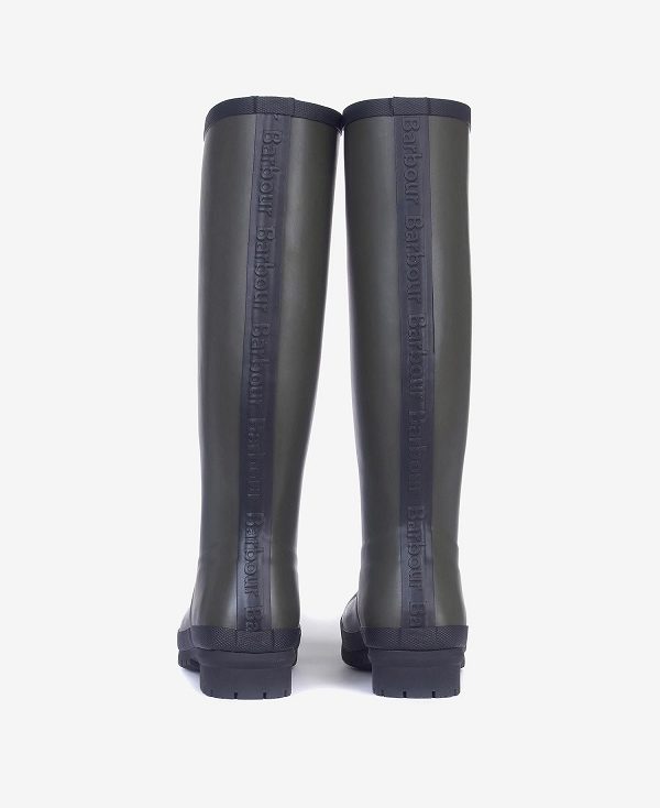 Barbour Abbey Wellington Boots Olive | BABO89915