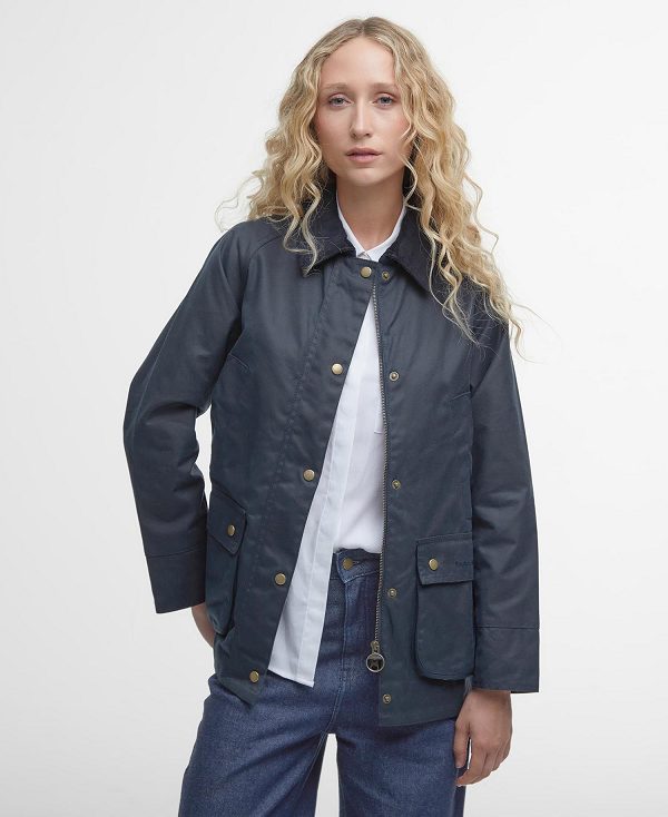 Barbour Acorn Wax Jacket Navy | BABO89202