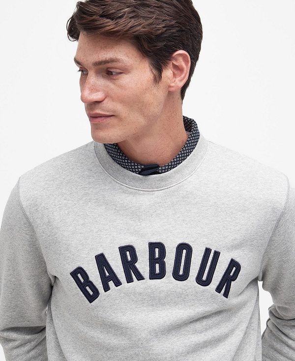 Barbour Addington Sweatshirt Grey Marl | BABO88442