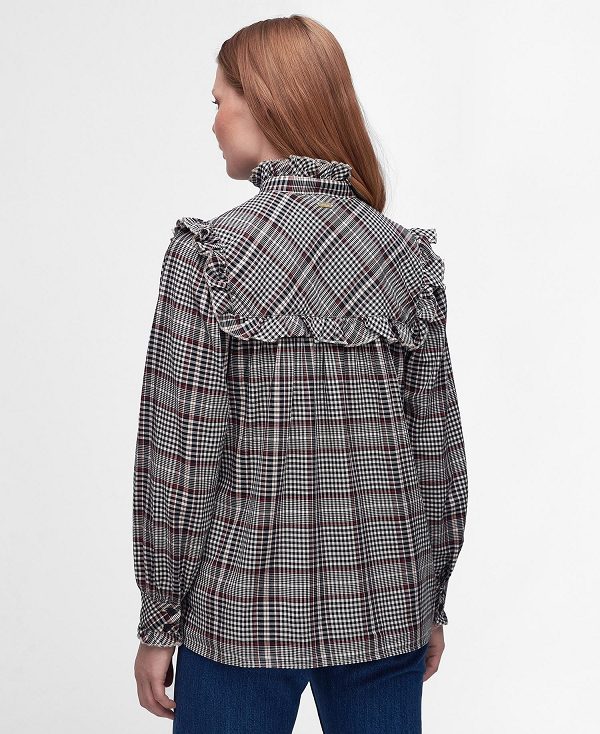 Barbour Adela Long-sleeved Shirt Sepia Tartan | BABO89477