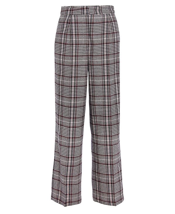 Barbour Adela Straight-leg Trousers Sepia Tartan | BABO89838