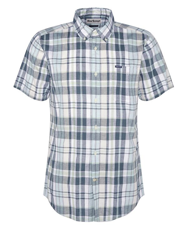 Barbour Alford Tailored Short-sleeved Shirt Classic White | BABO87770