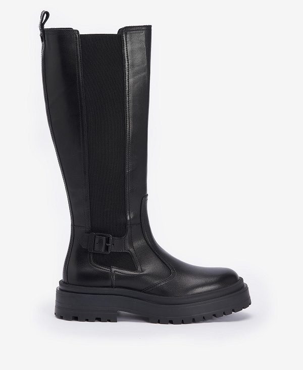 Barbour Alicia Knee-high Boots Classic Black | BABO89877