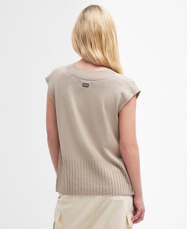 Barbour Alicia Sweater Vest Classic Beige | BABO89702