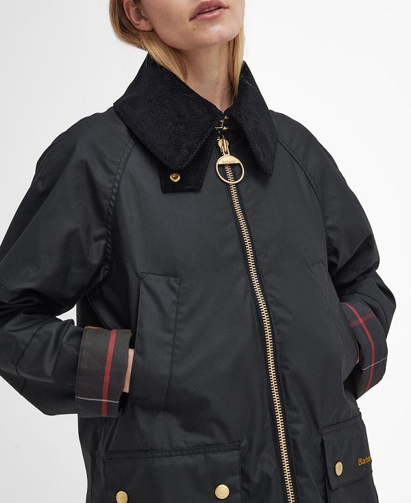 Barbour Allerston Waxed Jacket Black/Classic | BABO89243